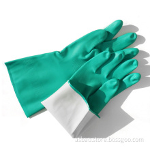 Heavy Duty 15Mil Industry Green Nitrile Work Gloves